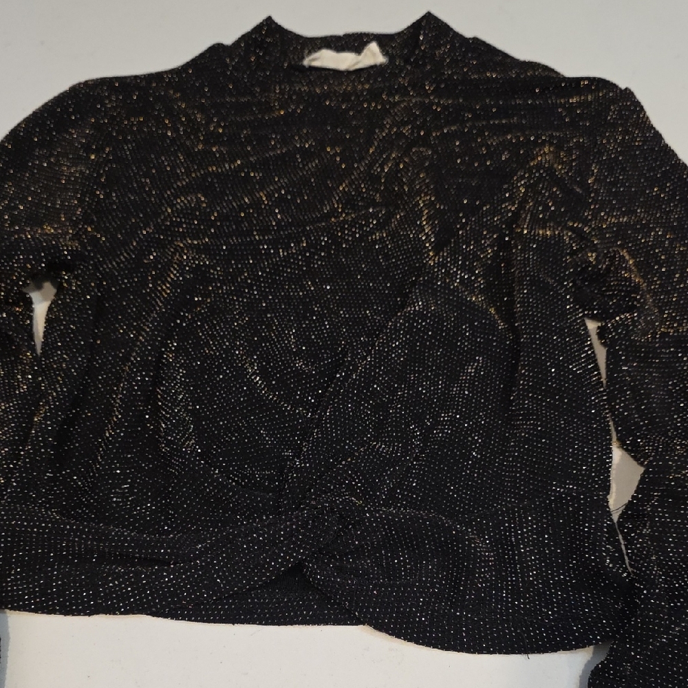 Chic Black and Gold Women's Turtleneck Sweater